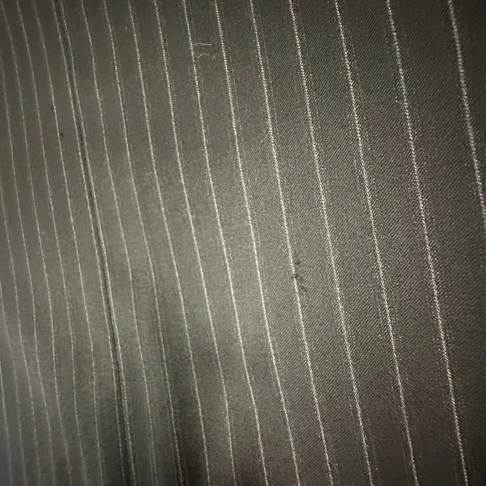 Z Zegna Suit Jacket Mens 52 R Black Pinstripe Wool 2 Button Blazer